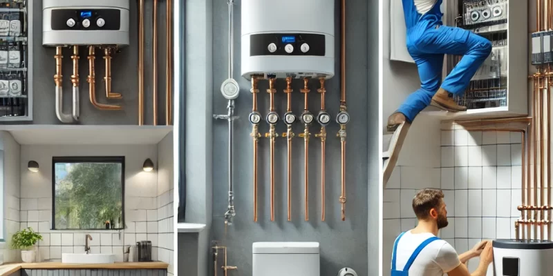 DALL·E-2024-12-18-11.12.08-1.-A-modern-residential-boiler-system-installed-in-a-sleek-well-lit-utility-room-showcasing-high-quality-piping-and-safety-features.-2.-A-high-effic.webp